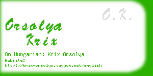 orsolya krix business card